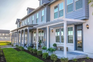 Row of updated townhomes